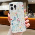 For iPhone 15 Pro Max Fresh Small Floral Phone Case  Drop Glue Protective Cover(D04 Colorful Floral)