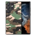 For Samsung Galaxy S23 Ultra 5G Camouflage Leather Back Cover Phone Case(Green)