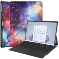 For Microsoft Surface Pro 9 JUNSUNMAY Custer Painted Stand Leather Tablet Case(Galaxy)