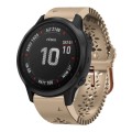 For Garmin Fenix 6S Pro 20mm Lady's Silicone Watch Band With Lace Punch(Khaki)