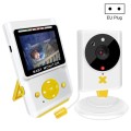 855P 2.4 inch Home Wireless Yellow Baby Monitor with Baby Surveillance Camera(EU Plug)