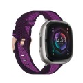 For Fitbit Sense Nylon Weave Canvas Watch Band(Purple)