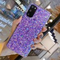 For Samsung Galaxy A23 Glitter Sequins Epoxy TPU Phone Case(Purple)