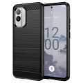 For Nokia X30 5G Brushed Texture Carbon Fiber TPU Phone Case(Black)