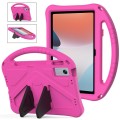 For OPPO Pad Air 10.36  2022 EVA Shockproof Tablet Case with Holder(Rose Red)