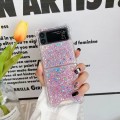 For Samsung  Galaxy Z Flip3 Glitter Sequins Epoxy TPU Phone Case(Pink)