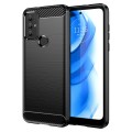 For Motorola Moto G Play 2023 Brushed Texture Carbon Fiber TPU Phone Case(Black)