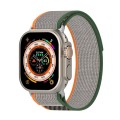 Double Color Nylon Hook and Loop Fastener Watch Band For Apple Watch Series 9&8&7 41mm / SE 3&SE 2&6