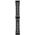 For Garmin Fenix 6 GPS 22mm Titanium Alloy Quick Release Watch Band(Black)
