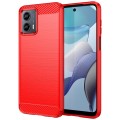 For For Motorola Moto G 5G 2023 Brushed Texture Carbon Fiber TPU Phone Case(Red)