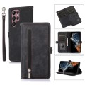 For Samsung Galaxy S23 Ultra 5G Zipper Card Slot Buckle Wallet Leather Phone Case(Black)