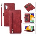 For Samsung Galaxy A13 4G / 5G Zipper Card Slot Buckle Wallet Leather Phone Case(Red)