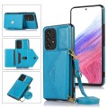 For Samsung Galaxy A33 5G Cross-body Wallet Card Bag Leather Phone Case(Blue)