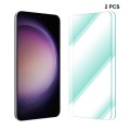 2pcs For Samsung Galaxy S23+ 5G ENKAY Hat-Prince 0.18mm Ultra-thin 9H Tempered Glass Film, Support U