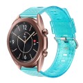 For Samsung Galaxy Watch 3 41mm 20mm Transparent Shiny Diamond TPU Watch Band(Blue)