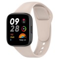 For Redmi Watch 3 Loop Type Solid Color Silicone Watch Band(Ivory)