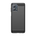 For Motorola Moto G53 5G Brushed Texture Carbon Fiber TPU Phone Case(Black)