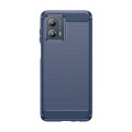 For Motorola Moto G53 5G Brushed Texture Carbon Fiber TPU Phone Case(Blue)