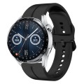For Huawei Watch GT3 46mm 22mm Loop Silicone Watch Band(Black)