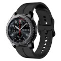 For Samsung Gear S3 Frontier 22mm Loop Silicone Watch Band(Black)