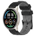 For Xiaomi MI Watch Sport 22mm Football Pattern Two-Color Silicone Watch Band(Black+Grey)