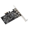 PCI-E 3 Ports 1394a 1394b Firewire Expansion Card 2 x 6 Pin + 1 x 4 Pin for Desktop PC