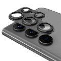 For Samsung Galaxy S23 Ultra ENKAY 9H Rear Camera Lens Aluminium Alloy Tempered Glass Film(Black)