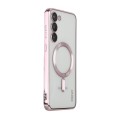 For Samsung Galaxy S23+ 5G ENKAY Electroplated MagSafe Shockproof TPU Phone Case with Lens Film(Pink