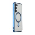 For Samsung Galaxy S23+ 5G ENKAY Electroplated MagSafe Shockproof TPU Phone Case with Lens Film(Dark