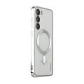 For Samsung Galaxy S23+ 5G ENKAY Electroplated MagSafe Shockproof TPU Phone Case with Lens Film(Silv