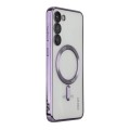 For Samsung Galaxy S23+ 5G ENKAY Electroplated MagSafe Shockproof TPU Phone Case with Lens Film(Purp