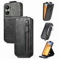 For Xiaomi Redmi 13C Zipper Wallet Vertical Flip Leather Phone Case(Black)