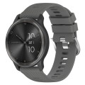 For Garmin Approach S40 20mm Cross Textured Solid Color Silicone Watch Band(Dark Grey)