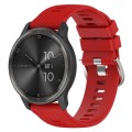For Garmin Venu SQ 20mm Cross Textured Solid Color Silicone Watch Band(Red)