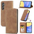 For Samsung Galaxy A15 Retro Skin Feel Magnetic Leather Phone Case(Brown)