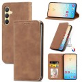 For Samsung Galaxy S24 5G Retro Skin Feel Magnetic Leather Phone Case(Brown)