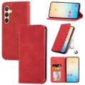 For Samsung Galaxy S24+ 5G Retro Skin Feel Magnetic Leather Phone Case(Red)