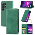 For Samsung Galaxy S24 Ultra 5G Retro Skin Feel Magnetic Leather Phone Case(Green)
