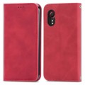For Samsung Galaxy XCover 5 Retro Skin Feel Magnetic Leather Phone Case(Red)