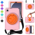 For Samsung Galaxy Tab A9 8.7 X110/X115 EVA Hybrid PC Shockproof Tablet Case with Frame(Pink)