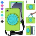 For Samsung Galaxy Tab A9 8.7 X110/X115 EVA Hybrid PC Shockproof Tablet Case with Frame(Grass Green)