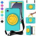For Samsung Galaxy Tab A9 8.7 X110/X115 EVA Hybrid PC Shockproof Tablet Case with Frame(Glacial Gree