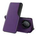 For Honor X50 Attraction Flip Holder Leather Phone Case(Purple)