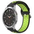 For Samsung  Galaxy Watch 4 Classic 46mm 20mm Perforated Breathable Sports Silicone Watch Band(Black