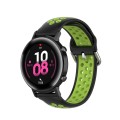 For Samsung Galaxy Watch Active 2 44mm 20mm Perforated Breathable Sports Silicone Watch Band(Black+