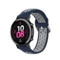 For Samsung Galaxy Watch Active 2 44mm 20mm Perforated Breathable Sports Silicone Watch Band(Midnigh