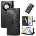 For Honor X9b Mandala Flower Embossed Leather Phone Case(Black)