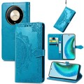 For Honor Magic6 Lite Mandala Flower Embossed Leather Phone Case(Blue)