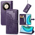 For Honor Magic6 Lite Mandala Flower Embossed Leather Phone Case(Purple)