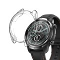 For Ticwatch Pro 3 Ultra Electroplated TPU Half Wrapped Watch Protective Case(Transparent)